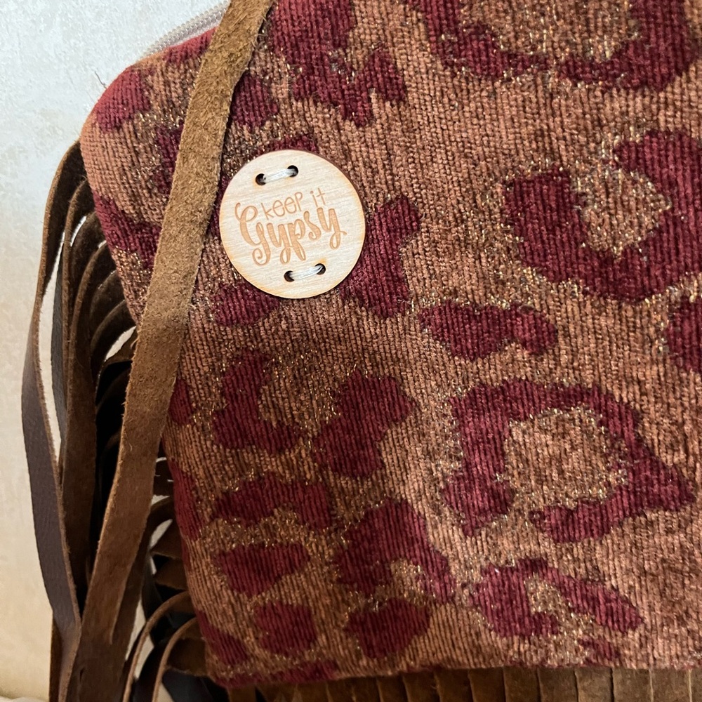 Keep It Gypsy Purse "FREE WILD" Fringe Hippie Hobo Western Country - Picture 10 of 11